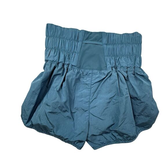 Free People Movement The Way Home Shorts Women Small Blue High Rise Smocked - Picture 3 of 12